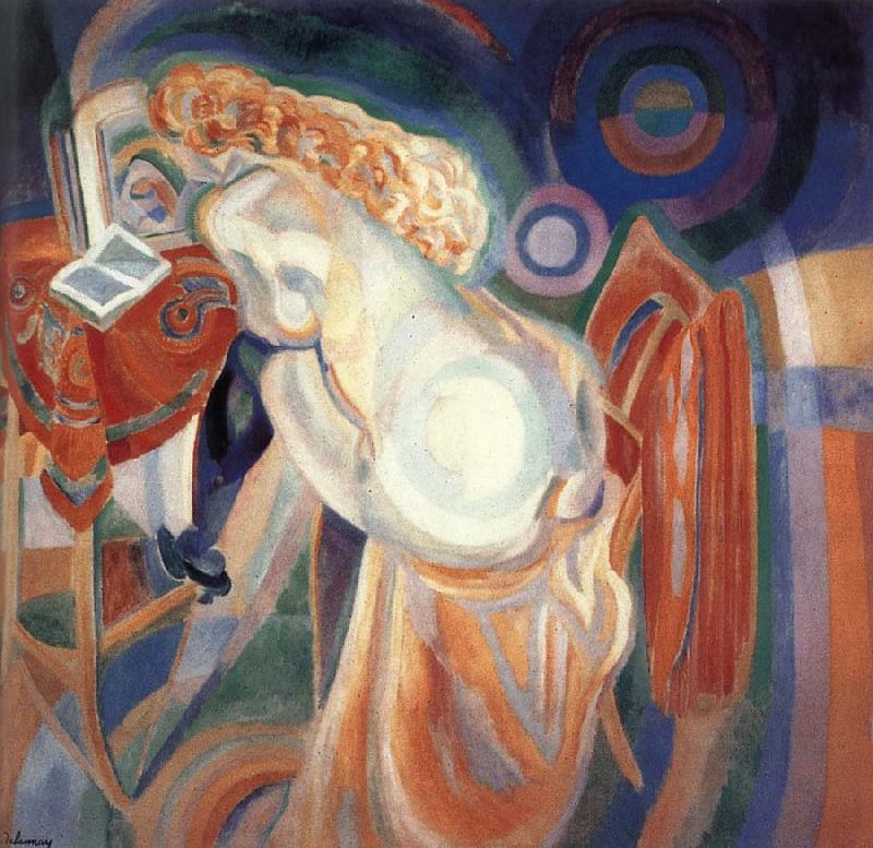 Delaunay, Robert The nude female is reading Germany oil painting art